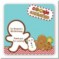 Cookie Exchange - Square Personalized Christmas Sticker Labels
