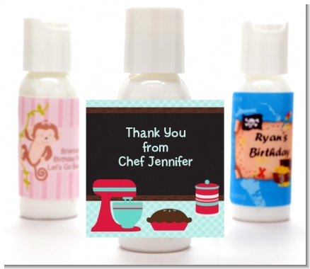 Cooking Class - Personalized Birthday Party Lotion Favors