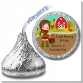 Country Girl Apple Picking - Hershey Kiss Birthday Party Sticker Labels