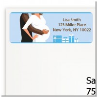 Couple Expecting Boy - Baby Shower Return Address Labels