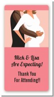 Couple Expecting Girl - Custom Rectangle Baby Shower Sticker/Labels