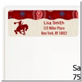 Cowboy Rider - Birthday Party Return Address Labels