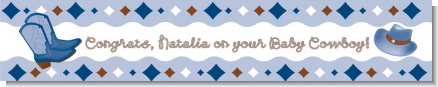 Cowboy Western - Personalized Baby Shower Banners