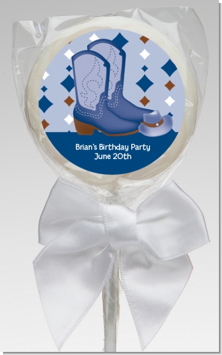 Cowboy Western - Personalized Baby Shower Lollipop Favors