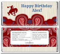 Cowboy Rider - Personalized Birthday Party Candy Bar Wrappers