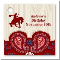 Cowboy Rider - Personalized Birthday Party Card Stock Favor Tags