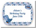 Cowboy Western - Personalized Birthday Party Rounded Corner Stickers thumbnail