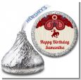Cowgirl Rider - Hershey Kiss Birthday Party Sticker Labels thumbnail