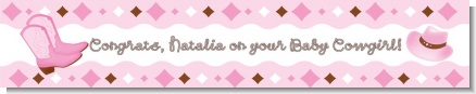 Cowgirl Western - Personalized Baby Shower Banners