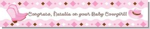 Cowgirl Western - Personalized Birthday Party Banners