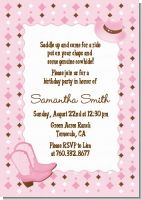 Cowgirl Western - Birthday Party Invitations
