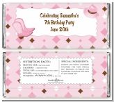 Cowgirl Western - Personalized Birthday Party Candy Bar Wrappers
