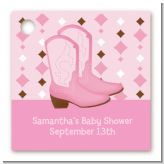 Cowgirl Western - Personalized Baby Shower Card Stock Favor Tags