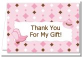 Cowgirl Western - Baby Shower Thank You Cards