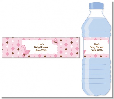 Cowgirl Western - Personalized Baby Shower Water Bottle Labels
