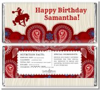 Cowgirl Rider - Personalized Birthday Party Candy Bar Wrappers