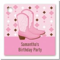 Cowgirl Western - Personalized Birthday Party Card Stock Favor Tags