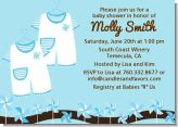 Twin Little Boy Outfits - Baby Shower Invitations