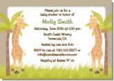 Twin Giraffes - Baby Shower Invitations