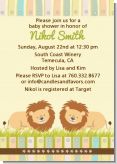 Twin Lions - Baby Shower Invitations