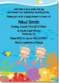 Under the Sea Baby Twin Girls Snorkeling - Baby Shower Invitations