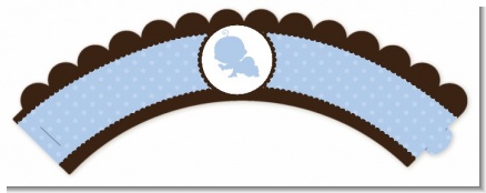 Crawling Baby Boy - Baby Shower Cupcake Wrappers