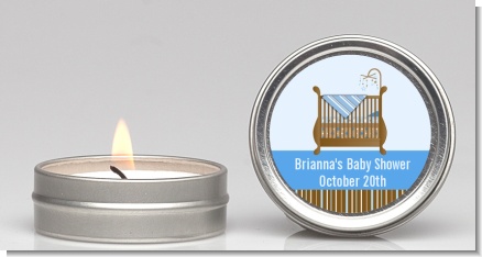 Crib Blue - Baby Shower Candle Favors