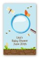 Critters Bugs & Insects - Custom Large Rectangle Baby Shower Sticker/Labels thumbnail