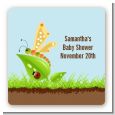 Critters Bugs & Insects - Square Personalized Baby Shower Sticker Labels thumbnail