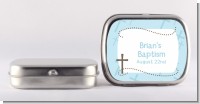 Cross Blue - Personalized Baptism / Christening Mint Tins