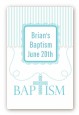 Cross Blue Necklace - Custom Large Rectangle Baptism / Christening Sticker/Labels thumbnail