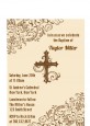 Cross Brown & Beige - Baptism / Christening Petite Invitations thumbnail