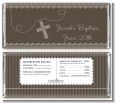 Cross Brown Necklace - Personalized Baptism / Christening Candy Bar Wrappers thumbnail
