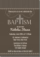 Cross Brown Necklace - Baptism / Christening Invitations thumbnail