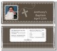 Cross Brown Necklace Photo - Personalized Baptism / Christening Candy Bar Wrappers thumbnail