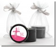 Cross Cherry Blossom - Baptism / Christening Black Candle Tin Favors thumbnail