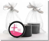 Cross Cherry Blossom - Baptism / Christening Black Candle Tin Favors