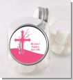 Cross Cherry Blossom - Personalized Baptism / Christening Candy Jar thumbnail