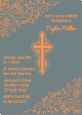 Cross Grey & Orange - Baptism / Christening Invitations thumbnail