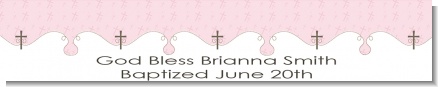 Cross Pink - Personalized Baptism / Christening Banners