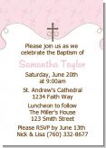 Cross Pink - Baptism / Christening Invitations