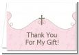 Cross Pink - Baptism / Christening Thank You Cards thumbnail