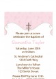 Cross Pink - Baptism / Christening Petite Invitations thumbnail