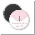 Cross Pink - Personalized Baptism / Christening Magnet Favors thumbnail