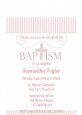 Cross Pink Necklace - Baptism / Christening Petite Invitations thumbnail