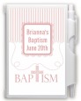 Cross Pink Necklace - Baptism / Christening Personalized Notebook Favor thumbnail