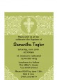Cross Sage Green - Baptism / Christening Petite Invitations thumbnail