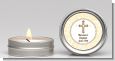 Cross Yellow & Brown - Baptism / Christening Candle Favors thumbnail