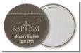 Cross Brown Necklace - Personalized Baptism / Christening Pocket Mirror Favors thumbnail