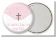 Cross Pink - Personalized Baptism / Christening Pocket Mirror Favors thumbnail